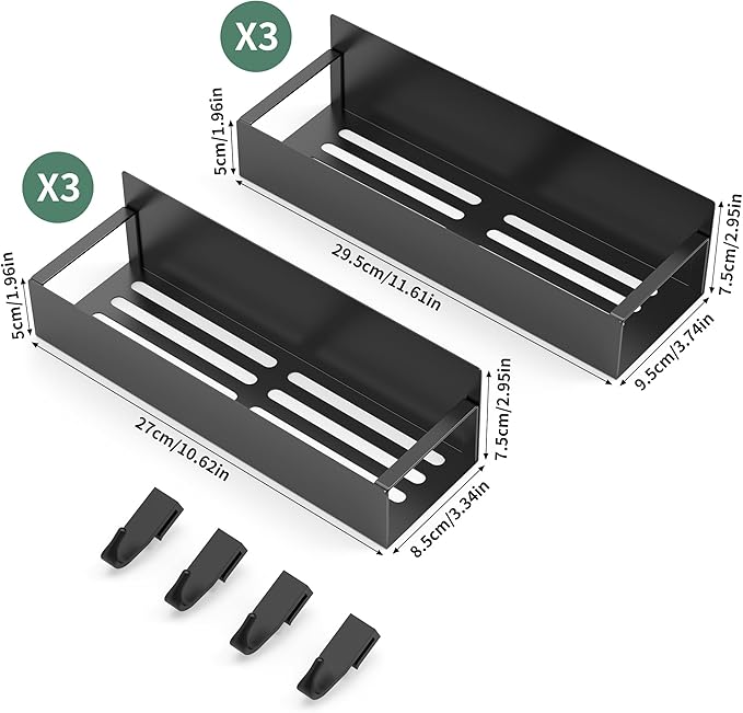 6 Pack Magnetic Spice Rack Organizer Storage for Refrigerator and Oven, Fridge Organizers and Shelf