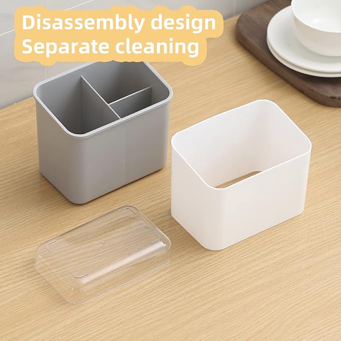 Kitchen Utensil Holder for Countertop Cutlery Holder Cutlery Drainer Flatware Organizer Utensil Crock Holder Caddy