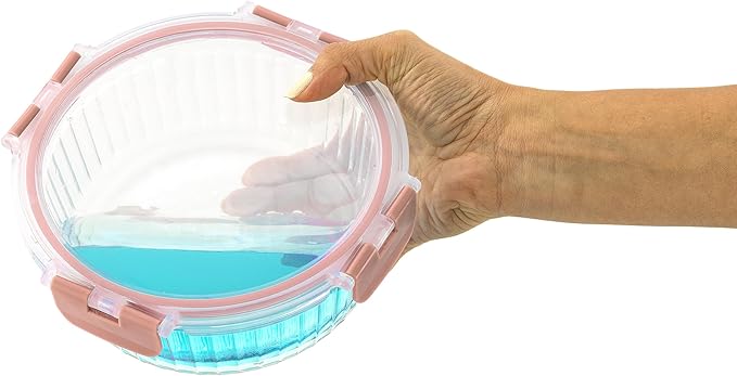 JoyJolt 24pc Fluted Glass Storage Containers with Lids. 12 Airtight, Freezer Safe Food Storage Containers, Pantry Kitchen Storage Containers, Glass Meal Prep Containers for Lunch