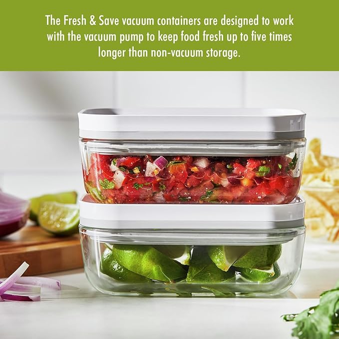 ZWILLING Fresh & Save Glass Small Airtight Food Storage Container, Meal Prep Container, Food Saver