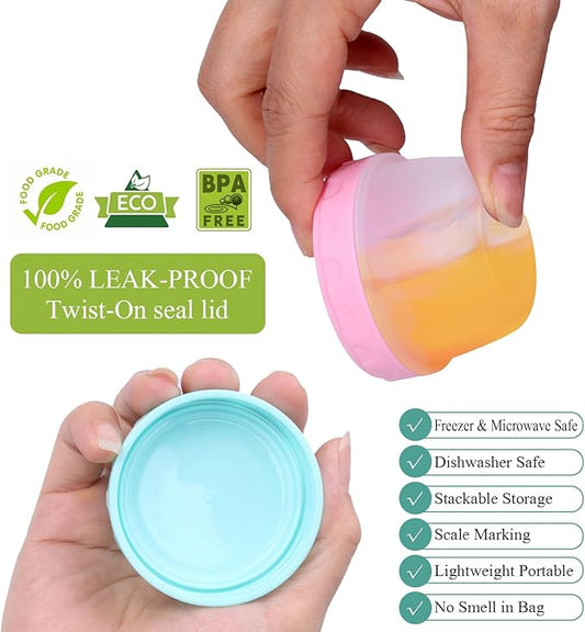 12 Pack Salad Dressing Containers, 2oz Leakproof Sauce Containers with Lids, Portable Lunch Box Accessories, BPA Free, Microwave & Dishwasher Safe