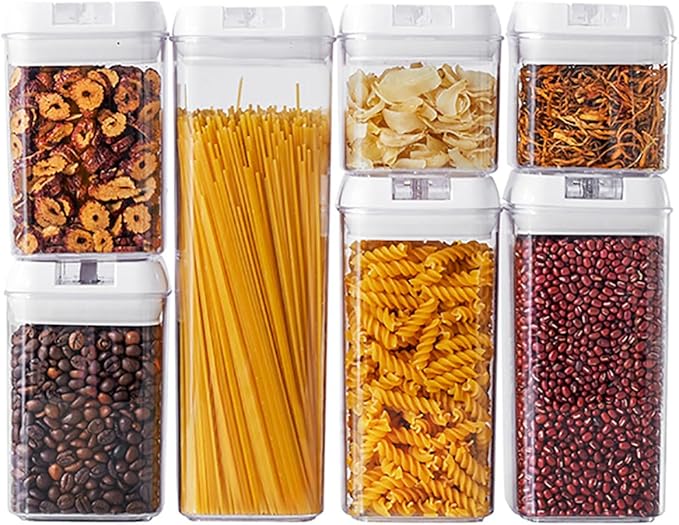 8.6Cup Sealed Food Storage Container, Fridge Organizer Bins with Venting Mechanism for Kitchen, Freezable Airtight Leak-Proof Stackable Plastic Clear