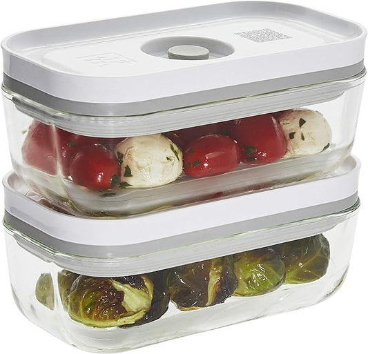 ZWILLING Fresh & Save 2-Piece Small Glass Airtight Food Storage Container, Meal Prep Container