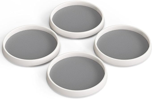Simple Houseware 10-Inch Lazy Susan Spice Organizer Rotating Rack Tray, 4-Pack