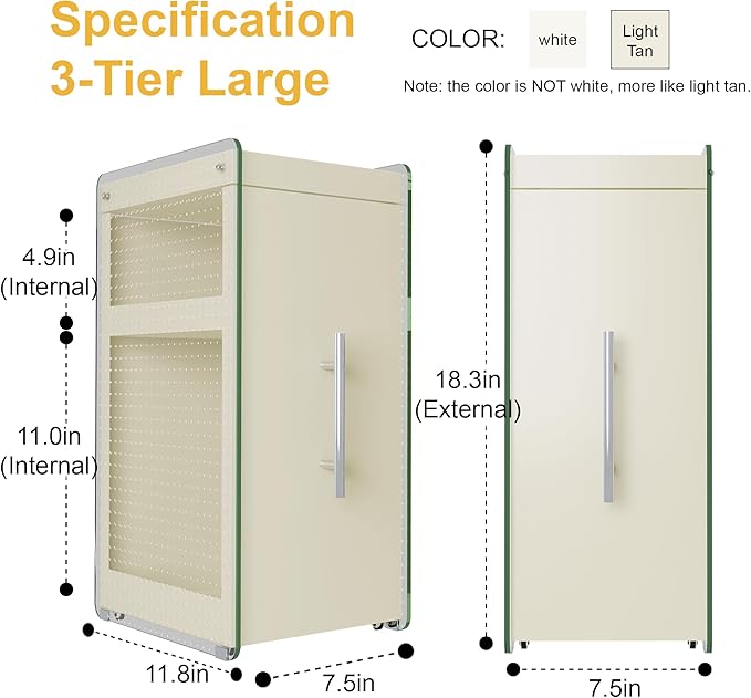 3 Tier Seasoning Condiments Spice Rack with Drawer, Pull-Out Kitchen Countertop Organizer, Kitchen Food Storage Container