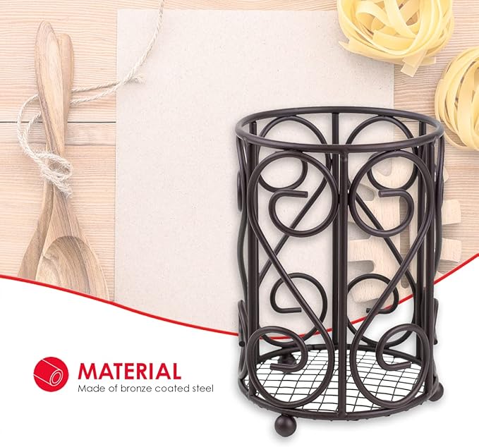 Home Basics Scroll Collection Cutlery Holder