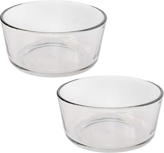 Pyrex Simply Store 7201 Round Clear Glass Storage Container - 2 Pack Made in the USA