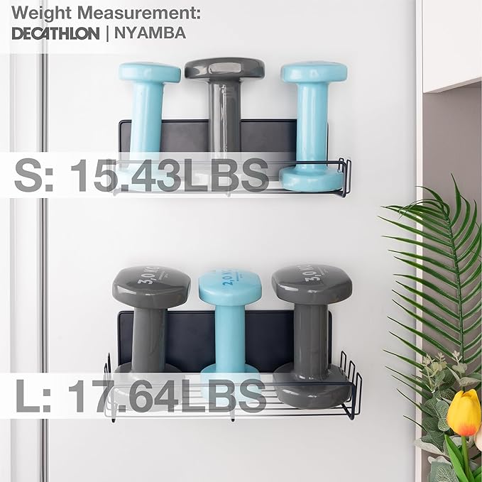 Strong Magnetic Spice Rack For Refrigerator with 20 Hooks, Space Saving Organizer, Durable Shelf for Oven - 4 Pack - Iron - Midnight Blue