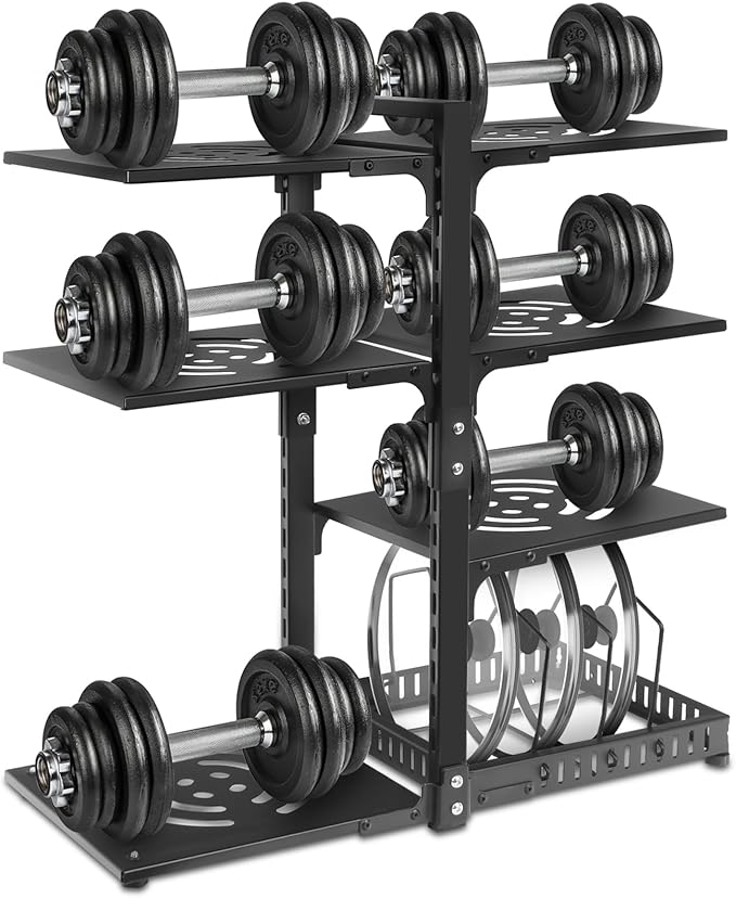 Pot Rack Organizers：CASONNIK 6+1-Tier Adjustable Heavy Duty Pan Organizer for Cabinet ，Multiple Use Modes，Pot Rack & Pan Rack for Kitchen Counter and Cabinet