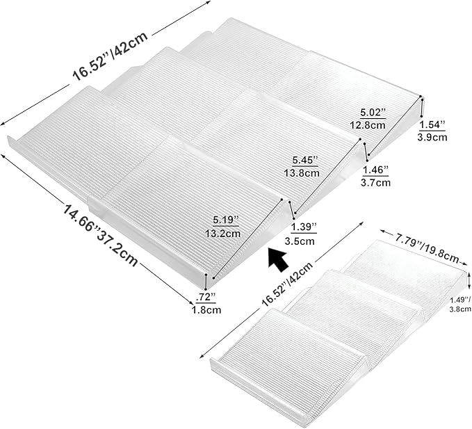 Spice Drawer Organizer for Kitchen: Acrylic Seasoning Organizer Drawer for Rack Cabinet Drawers