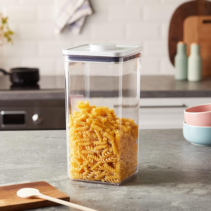 OXO Good Grips POP Container - Airtight Food Storage - Big Square Tall 6.0 Qt Ideal for bulk snacks and cereal