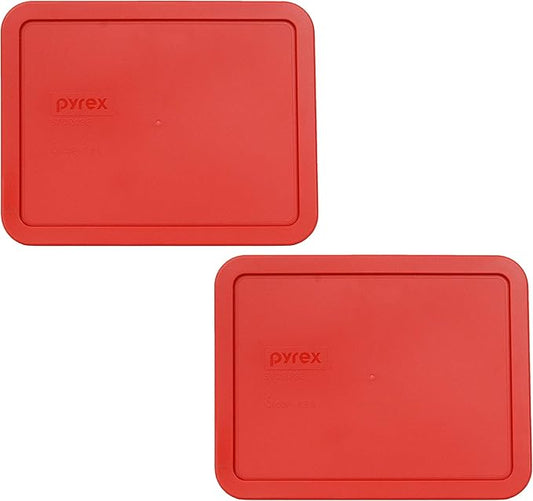 Pyrex 7211-PC 6 Cup Poppy Red Lid (2-Pack)