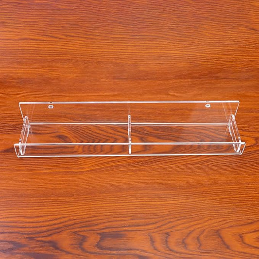 QWORK Clear Acrylic Spice Rack Organizer for Wall - 2-Pack Acrylic Spice Shelf, Spice Shelf Organization,for Kitchen