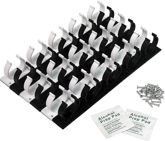 Simple Houseware 30 Spice Gripper Cabinet Holder - 6 Strips, Holds 30 Jars