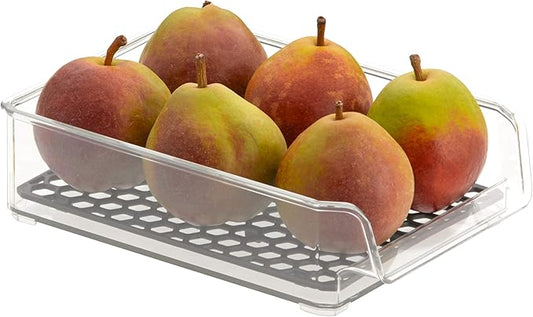 Spectrum Hexa in-Fridge Organizer Small Refrigerator Bin for Storage and Organization of Fruit Vegetables Produce and More, 8.5 x 6 x 2.25