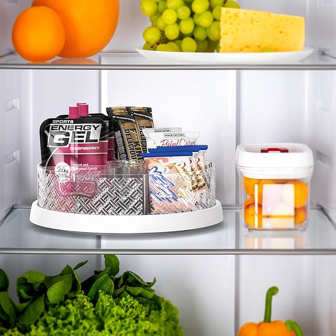 Simple Houseware 12-Inch Lazy Susan Turntable with Removable Bins and Dividers