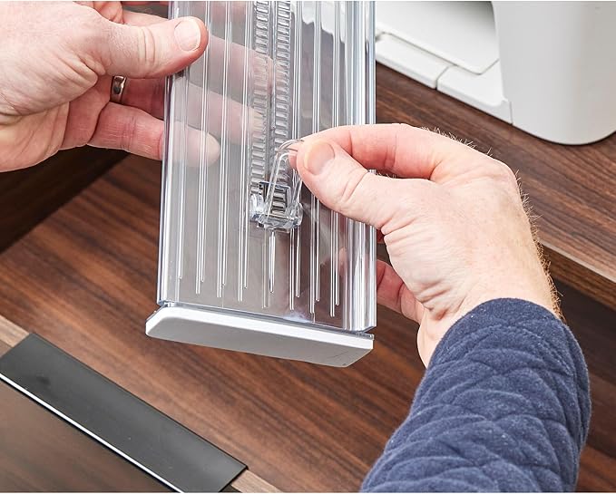 iDesign Plastic Adjustable Deep Drawer Divider, Kitchen, Dresser, Desk, Bathroom and More, The Linus Collection – Set of 2, Expandable 13.25” – 20.75”, Clear