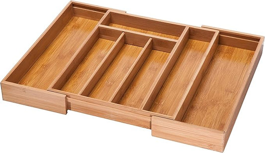 Honey-Can-Do Bamboo Cutlery Tray KCH-01078 Natural Medium