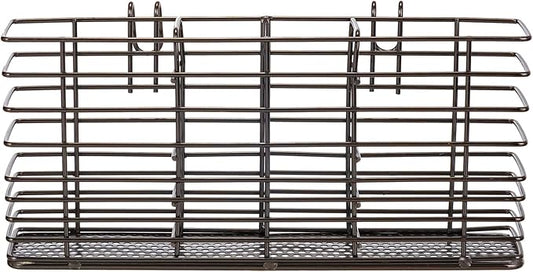 Slideep Cutlery Utensil Silverware Drying Rack, Flatware Storage Solution Basket with Hooks for Kitchen Dish Drainer Dish Drying Rack, Rust Proof Nickel