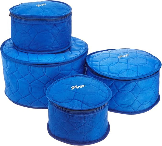 Hagerty Plate Saver China Storage, Set of 4, Blue