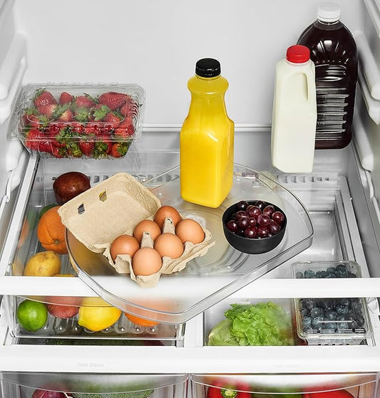 Core Home Kitchen Tool Accessory Acrylic Rotating Organizing Easy Access Lazy Susan Refrigerator Tray
