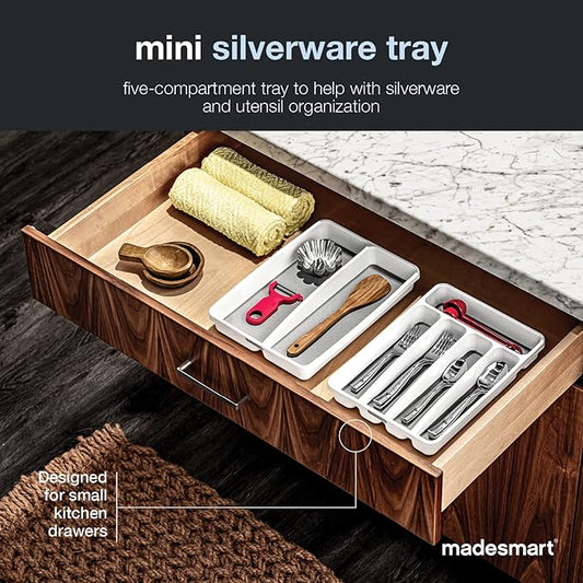 madesmart Mini Silverware Tray, White