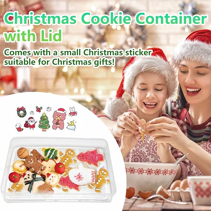 4PCS Deli Meat Container for Fridge,Plastic Bacon Container for Refrigerator,Large Lunchmeat Cold Cuts Storage Containers for Fridge,Christmas Cookie Holder with Removable Drain Plate and Lid