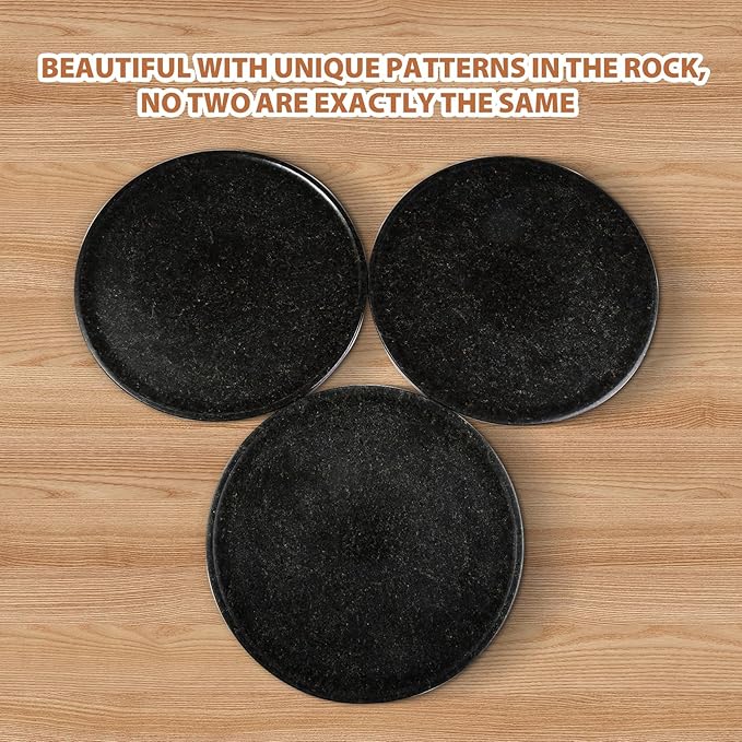 Marble Lazy Susan, 16 in Lazy Susan Turntable Organizer for Cabinet Pantry Kitchen Countertop Fridge Bathroom Makeup Vanity Countertop, Large Space Lazy Susan Organizer, Black
