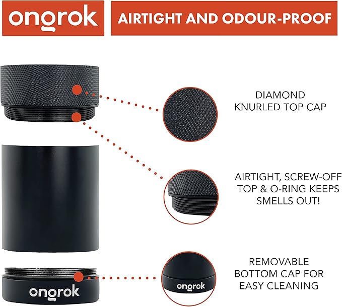ONGROK Aluminum Storage Container, 180ml, Air Proof Jar to Preserve Smell and Aroma