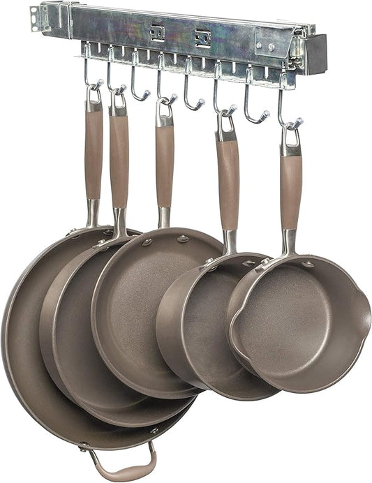 Pull Out Cabinet Pot & Pan Organizer by Dr. Organizer – USA Patented Solid Steel with Soft Close Slide – Adjustable Storage for Complete Cookware Sets, Easy Installation