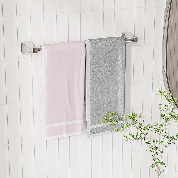 18 Inch Chrome Towel Bar Towel Rack for Bathroom Kitchen Hand Towel Holder Dish Cloths Hanger SUS304 Stainless Steel Rustproof Wall Mount