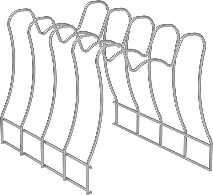 Simple Houseware Kitchen Pot Lid Rack Holder Organizer, Silver