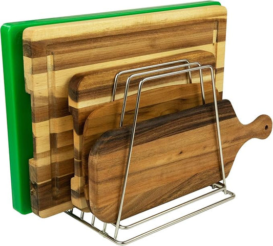 Professional Kitchen Cutting Board Organizer, 1" Slot Stainless Steel Rack NSF Fits Baking Sheets