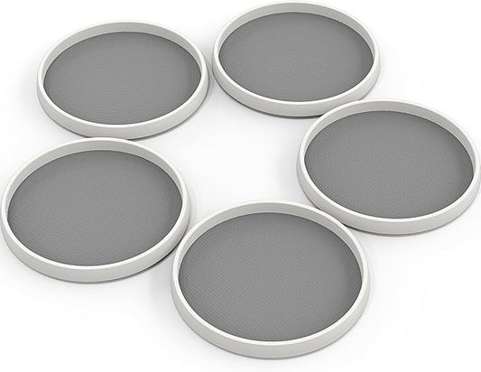 Simple Houseware 12-Inch Lazy Susan Spice Organizer Rotating Rack Tray, 5-Pack