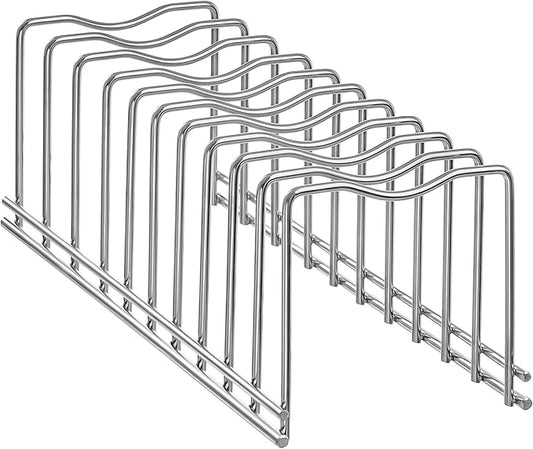 Slideep Pot Pan Lid Holder Drying Rack, Bakeware Lid Storage Organizer, Pantry and Cabinet Holder