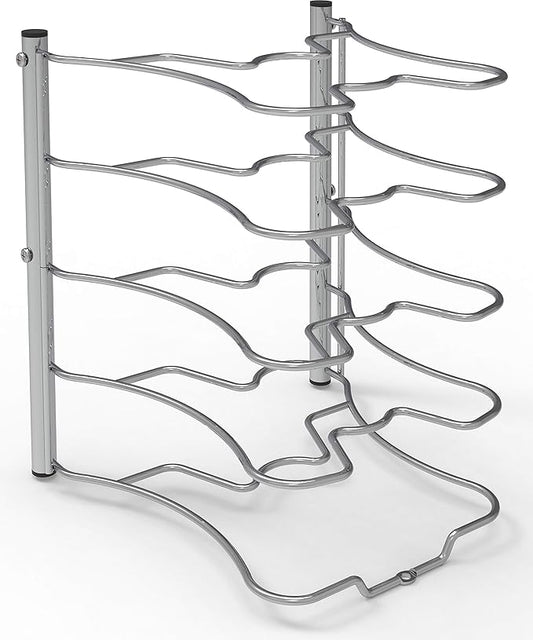 SimpleHouseware Cabinet Pantry Pot and Pan Organizer Holder Rack Holder, Chrome
