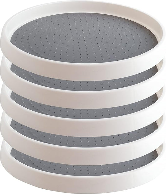12” Large Lazy Susan Turntable Non- Skid Spinning Organizer for Refrigerators Revolving Space Tidy – (Pack of 5)