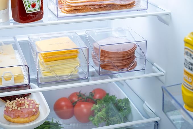 American Sliced Cheese Holder | Airtight Storage Container for Fridge | Hinged Lid | Dishwasher Safe | Holds 24 Slices | Made in USA