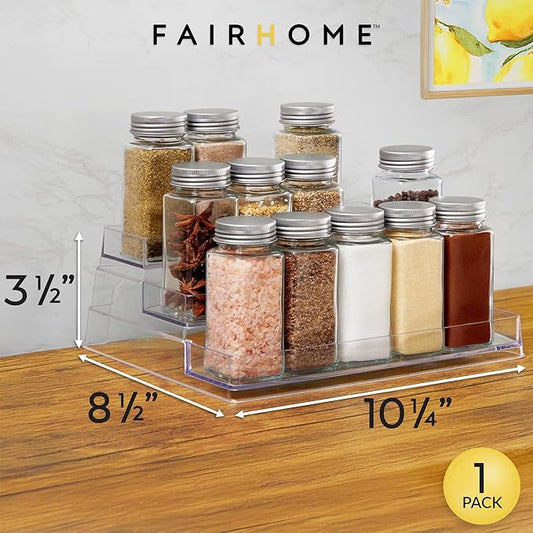 3-Tier Spice Rack Organizer Clear Storage Shelf for Kitchen, Bathroom, Bedroom & Office, Home Storage and Organization