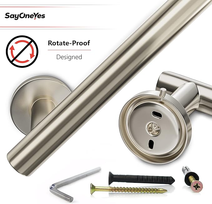 16 Inch Bathroom Towel Bar Brushed Nickel – SUS304 Stainless Steel Wall Mounted Towel Rod, Rustproof Hand Towel Bar, Modern Bathroom Towel Rack, Towel Racks for Bathroom Wall Mounted