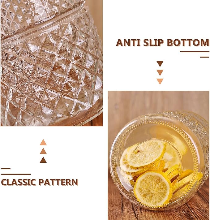WHJY Glass Storage Container with Lid, Airtight Glass Jars, Farmhouse Tea Canister, Dog Treat Jar for Pet, Glass Candy Cookies Coffee Canister Jar Bath Salt Container - Round 47 oz