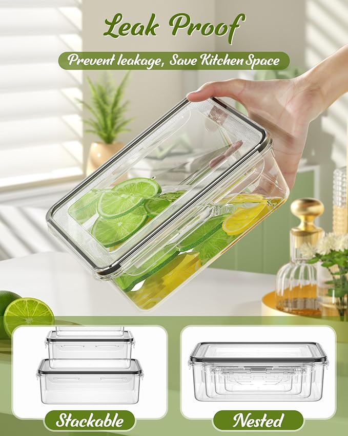 50 Piece Food Storage Containers with Lids(25 Containers & 25 Lids), BPA-Free Plastic Food Containers for Kitchen Storage and Organization, Leak Proof Meal Prep Container, Includes Labels & Pen