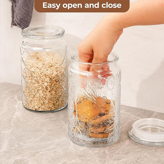 32oz Wide Mouth Mason Jars, 2-Pack Glass Jars With Lids, Pickle Canning Jars For Candy, Sugar, Coffee, Tea, Spice, Cookie, Dishwasher Safe