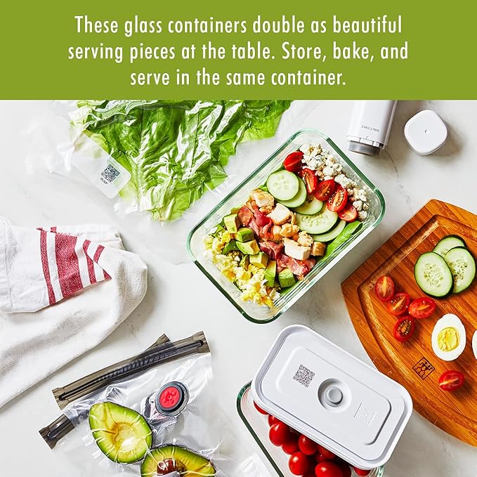 ZWILLING Fresh & Save 3-pc Glass Food Storage, Meal Prep Container, Assorted Sizes