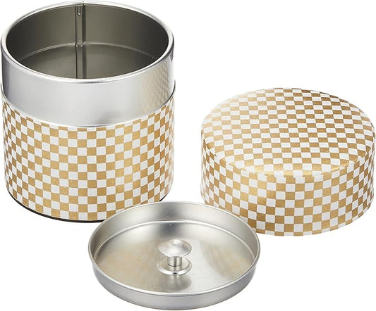 Yamaco 80093 Pokkan Gorgeous Checkered Small Tea Tin
