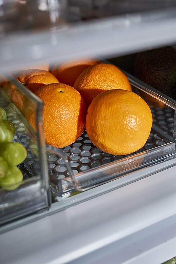 Spectrum Hexa in-Fridge Organizer Small Refrigerator Bin for Storage and Organization of Fruit Vegetables Produce and More, 15 x 6.25 x 2.25
