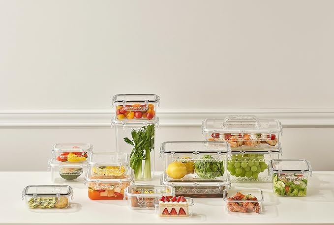 Airtight Food Storage Container with Lid (50.7oz) Leak-Proof Lunch Box | BPA-Free | Meal Prep | Microwave, Freezer and Dishwasher Safe | Kitchen Fridge Organizer Boxes | Fresher Food