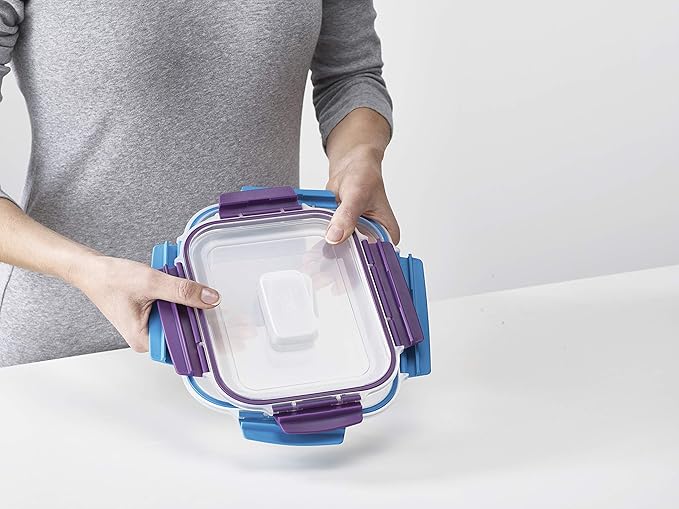 Joseph Joseph Nest Lock Plastic BPA Free Food Storage Container Set with Lockable Airtight Leakproof Lids, 10-Piece, Multi-Color (Pack of 4)
