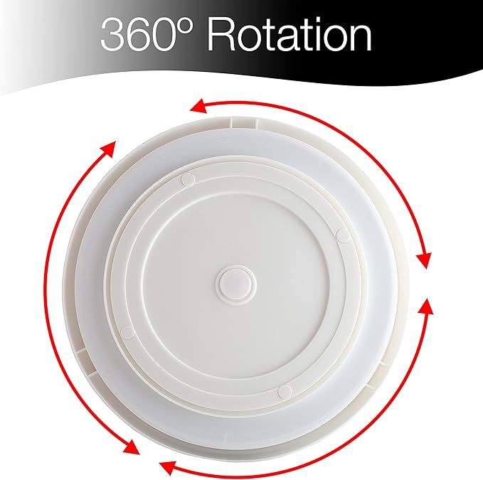 12” Large Lazy Susan Turntable Non- Skid Spinning Organizer for Refrigerators Revolving Space Tidy – (Pack of 5)