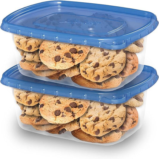 Ziploc Food Storage Meal Prep Containers Reusable for Kitchen Organization, Smart Snap Technology, Dishwasher Safe, Deep Rectangle, 2 Count